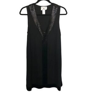 Alice + Olivia Heart Scoop Silk Shift mini Sequins Dress